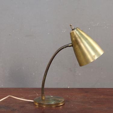 Atomic Brass Gooseneck Table Lamp
