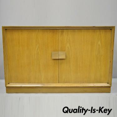 Vintage 48" Mid Century Modern Art Deco Mahogany 2 Door Storage Cabinet Credenza