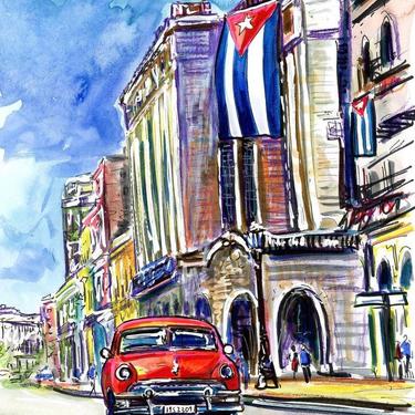 Streets of Cuba original art by Cris Clapp Logan 