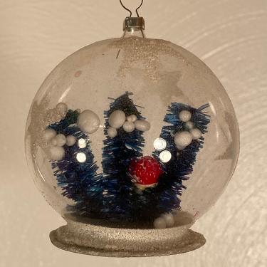 Antique Winter Wonderland Scene Holiday Ornament (#C12) 