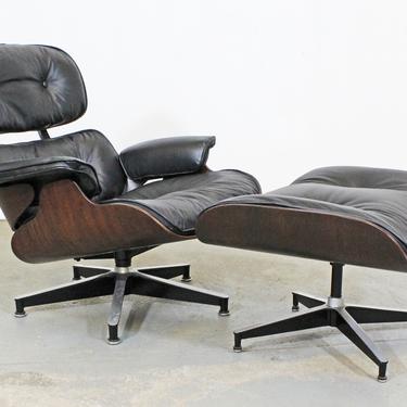 Mid-Century Modern Eames Herman Miller Lounge Chair 670 &amp; Ottoman 671 