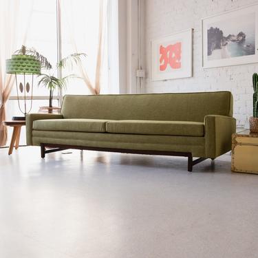 Olive Green Newly Upholstered Sofa