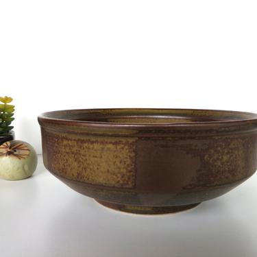 Vintage Iron Mountain Stoneware Serving Bowl, Nancy Patterson Roan Vegetable Bowl, 8&quot; Rustic Modern Stoneware, Pottery Salad Serving Bowl 