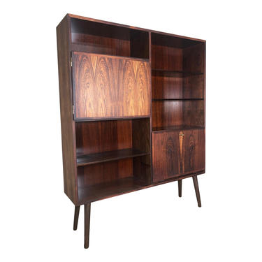 Mid Century Danish Rosewood Bookcase Dislay Cabinet 
