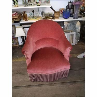 Pink Velvet Crapaud Chair
