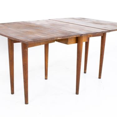Conant Ball Mid Century Solid Maple Drop Leaf Dining Table - mcm 
