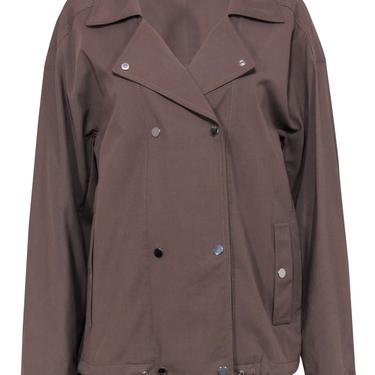 Lafayette 148 - Brown Cotton Double Breasted Jacket Sz L