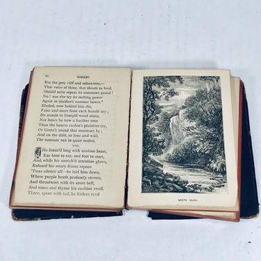 Antique &amp;quot;Poetical Works of Sir Walter Scott&amp;quot; Book | Rare Antique Book | Collectible | Gifts for Book Lovers | Vintage Literature | 1800s 