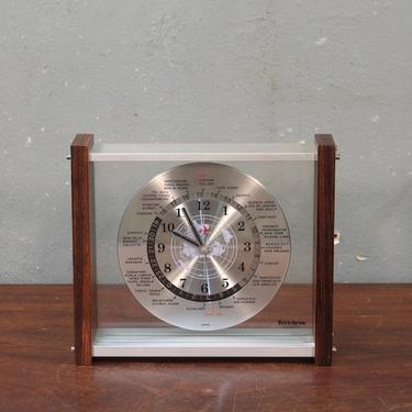 1970s Verichron World Mantel Clock