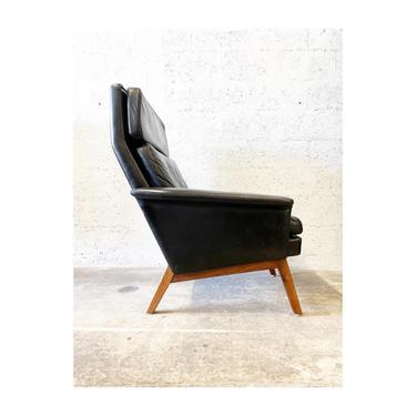 Danish Modern Kai Lyngfeld Larsen Highback Lounge Rosewood Chair 