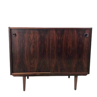 Free and Insured Shipping Within US - Vintage Danish Mid Century Modern Record Media Cabinet or Credenza in Style of Kai Kristiansen 