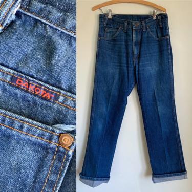 Vintage 1980s Dakota Blue Jeans / 30&quot; waist 