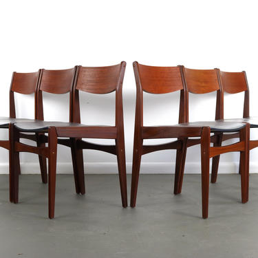 Poul Volther for Frem Røjle Danish Modern Teak Dining Chairs, Set of Sex ( 6 ) 