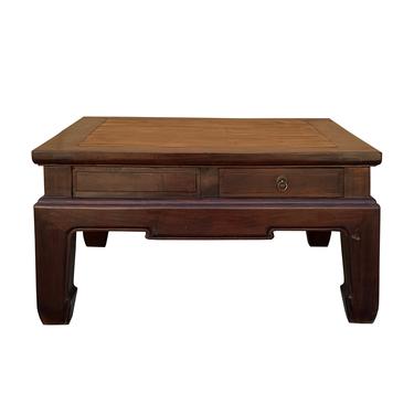Square Bamboo Top Four Drawers Access Claw Legs Coffee Table cs6085E 