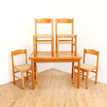 Vico Magistretti Dining Set Chairs Table Cassina Carimate Made in Italy 1962 