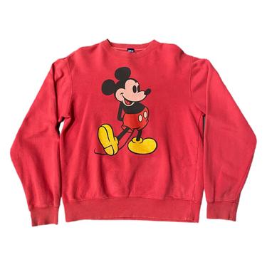 (M) Disney Mickey Mouse Red Crewneck Sweatshirt 082921 ERF