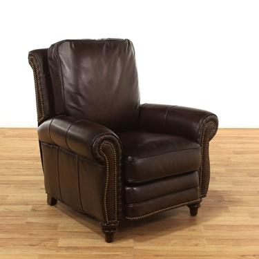 Hooker Furniture Brown Leather Recliner w/ Nailhead 1