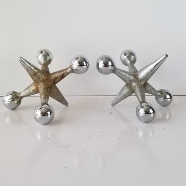 1970's Bill Curry Heavy Steel Jacks Bookends A Pair . 