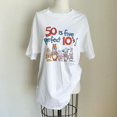Vintage 1980s Hallmark 50th Birthday T-shirt / L 