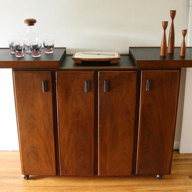 Mid Century Modern Bar Serving Cabinet by Founders