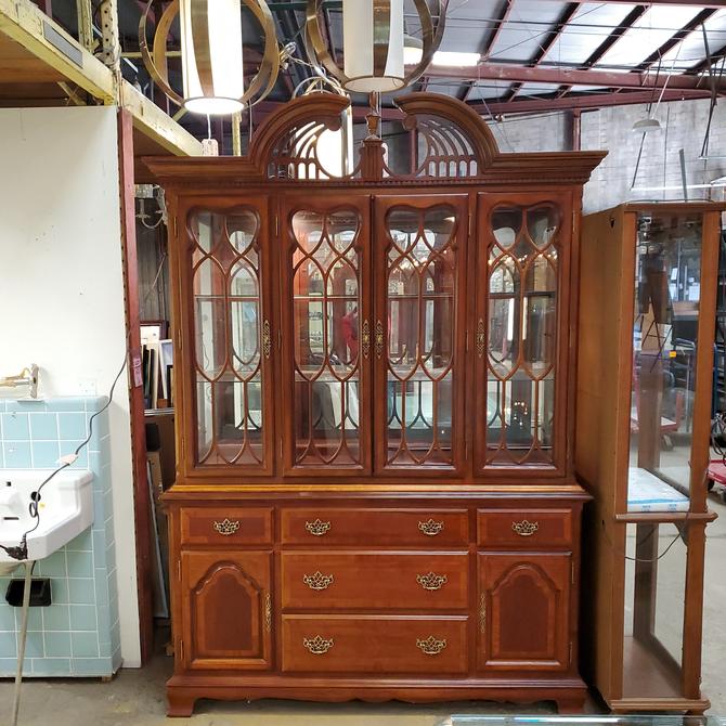 China Cabinet with Swan Neck Pediment