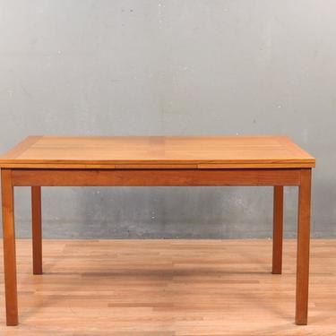 Danish Modern Teak Dining Table with Built-In Leaves – ONLINE ONLY