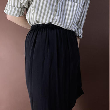 vintage high rise minimalist black skirt medium 