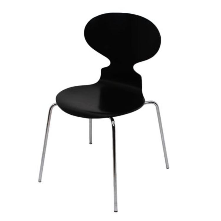 Arne Jacobsen c. 1975 Fritz Hansen Black "Ant Chair"