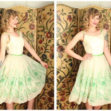 1960s Dress // Song Sparrow Bubble Hem Party Dress // vintage 60s dress 