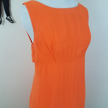 Vintage 1960's Orange Mini Dress / 60s Day Dress XS/S 