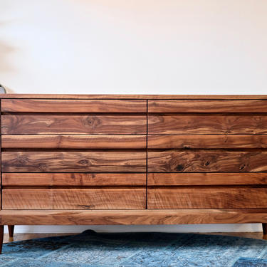 Mid Century Modern Dresser, Solid Walnut Dresser, Handmade 