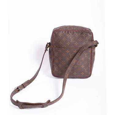 Louis Vuitton Medium Crossbody Bag Monogram LV Vintage Danube Satchel Messenger Purse Handbag Trocadero 