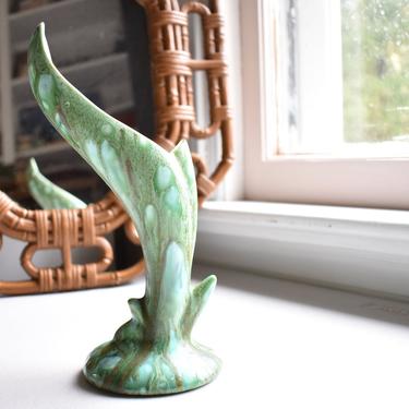 MidCentury Dryden Mold Bud Vase | Funky Drip Glaze | Unique Haeger Pottery-Style Gift Mom Sister | Pen Pencil Cup Gift | Bird of Paradise 