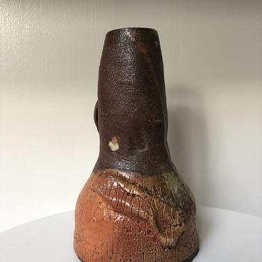 Studio Pottery Crackle Glaze Bud Vase 