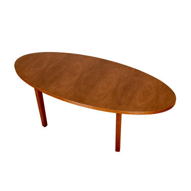 Mid Century Walnut Oval Coffee Table