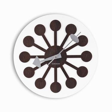 George Nelson Asterisk Wall Clock Round Mid Century Modern 