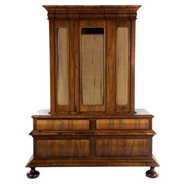 German Baroque Style Rosewood Cabinet