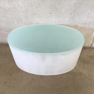 Mid Century Frosted Lucite Coffee Table