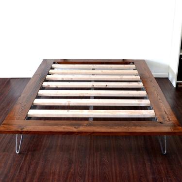 Platform Bed On Hairpin Legs Full Size Minimal Design NEW LOWER PRICING 