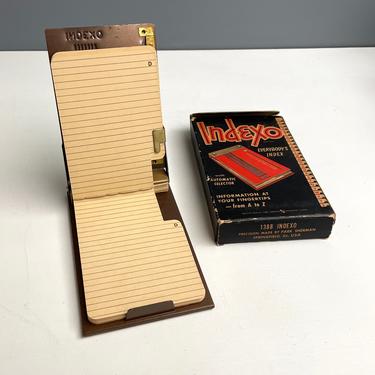 Indexo automatic address index - 1950s vintage with original box 