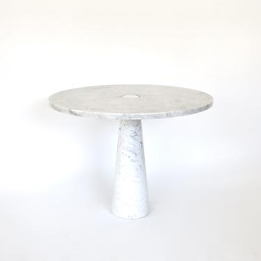 Angelo Mangiarotti Eros Series Italian Carrara Marble Dining or Center Table 