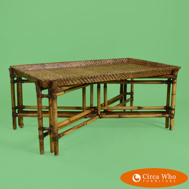 Bamboo Grasscloth Coffee Table