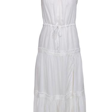 Paige - White Sleeveless Embroidered “Amity” Maxi Dress w/ Lace Trim Sz XS