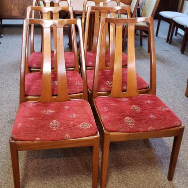 Item #V22 Set of Six Teak Dining Chairs c.1960s
