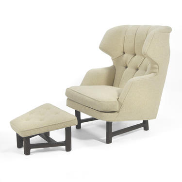 Edward Wormley model 5761 Janus Wingback Chair & Ottoman
