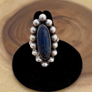 FEELING BLUE Sterling Silver & Lapis Lazuli Ring | Mexican Jewelry | Statement Ring | Boho Hippie Southwestern  | Sz 7 