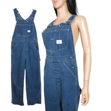 Vintage Rare Made In USA Smaller Size Sears Denim Overalls Size 30 x 28 