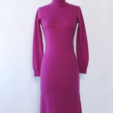 Grape Cashmere Turtleneck Dress XS/S