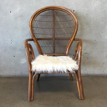 Vintage Bamboo &amp; Wicker Chair