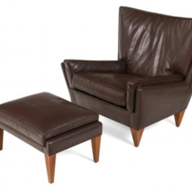 Lounge Chair & Ottoman in the Manner of Illum Wikkelso